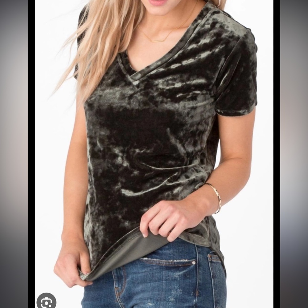 Z supply crushed velvet tee nwt